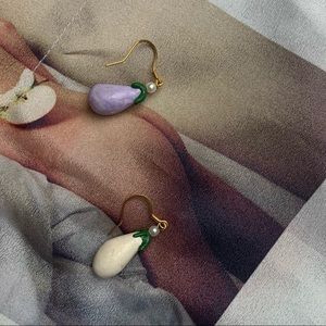 Eggplant earrings🍆
